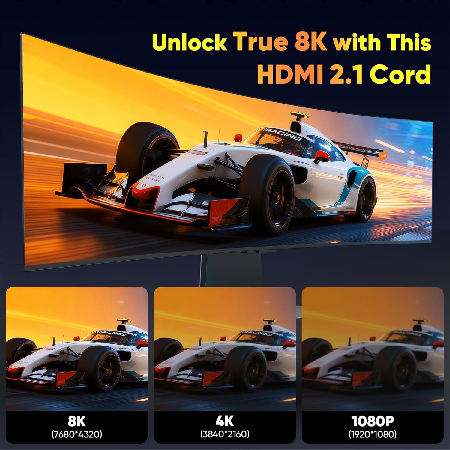 Certified HDMI Cable 5-Pack,3FT HDMI 2.1 Cord Multi Pack, HDCP HDMI 2.1 Braided Cable 48Gbps 8K@60Hz 4K@144Hz, eARC HDCP 2.3, PS5 HDMI Cable for PS5/PS4, Xbox, Switch, PC, Monitor, Roku TV