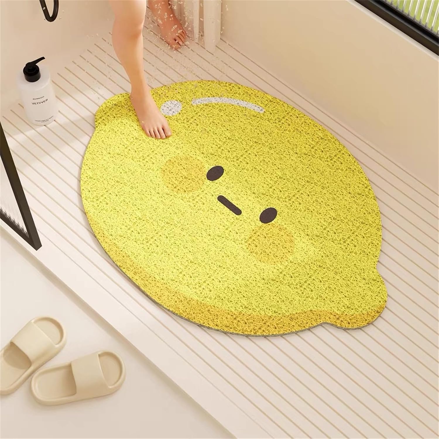 Hochwertig Luffamatte – Fruchtmotiv & Schnell(Lemons,60x90cm)