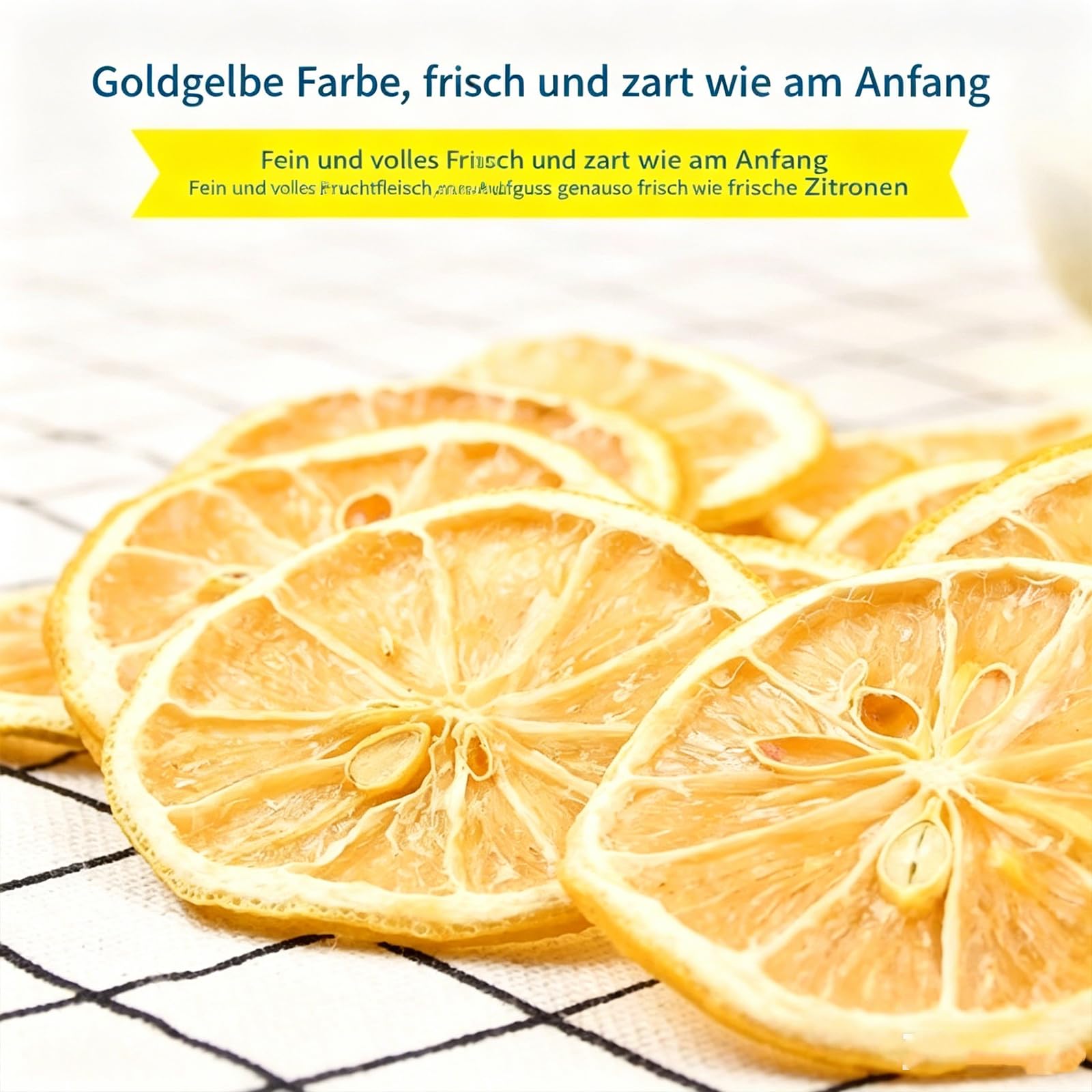 TraiHuyan Getrocknete Zitronenscheiben 500g, Natürliche Zitronenräder für Tee, Wasser & Cocktails, Essbare Getränke-Garnitur & Backzutat, Ungezuckert & Ohne Zusätze