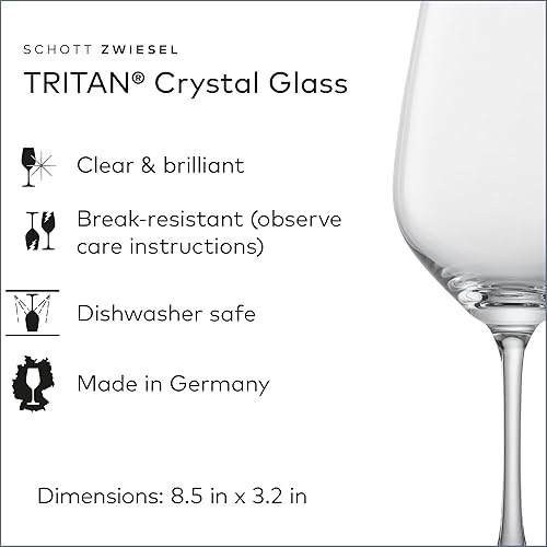 Miniatura 3 de SCHOTT ZWIESEL Forté, Juego de 8 copas de vino tinto Borgoña, Copas de vino tinto para Borgoña, Copas de cristal Tritan fabricadas a máquina y aptas