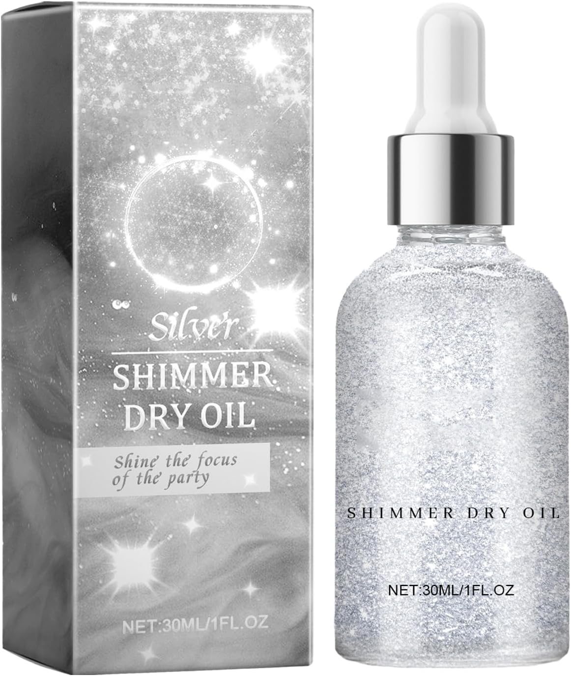 Orphic Physique Shimmer Huile Pailletée pour le Corps,Huile Corps Pailletée Look de Vacances Parfait,épaules éclatantes,Peau Radieuse,Huile Seche Pailletée pour le Corps Pores and skin Glow,30 Ml