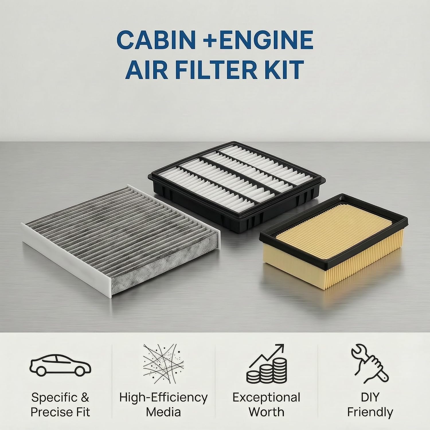 Comb Engine Cabin Air Filter for Nissan Murano 2024 2023 2022 2021 2020 2019 2018 2017 2016 2015