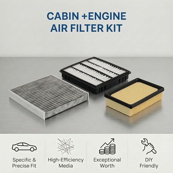Engine Cabin Air Filter Kit for Nissan Armada 3.5L 2025 2026 for Infiniti QX80 3.5L 25-26