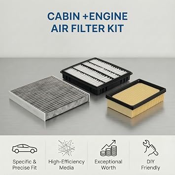 Engine Cabin Air Filter Kit for Nissan Armada 3.5L 2025 2026 for Infiniti QX80 3.5L 25-26