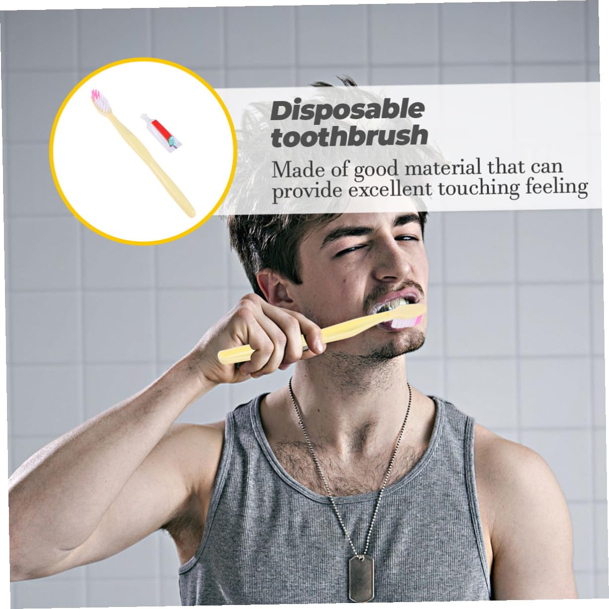 Set 100 Pezzi Spazzolini da Denti Monouso con Dentifricio, Confezionati Singolarmente, Spazzolino da Viaggio Compatto per Hotel, Campeggio e Uso Portatile, Materiali Stili multipli