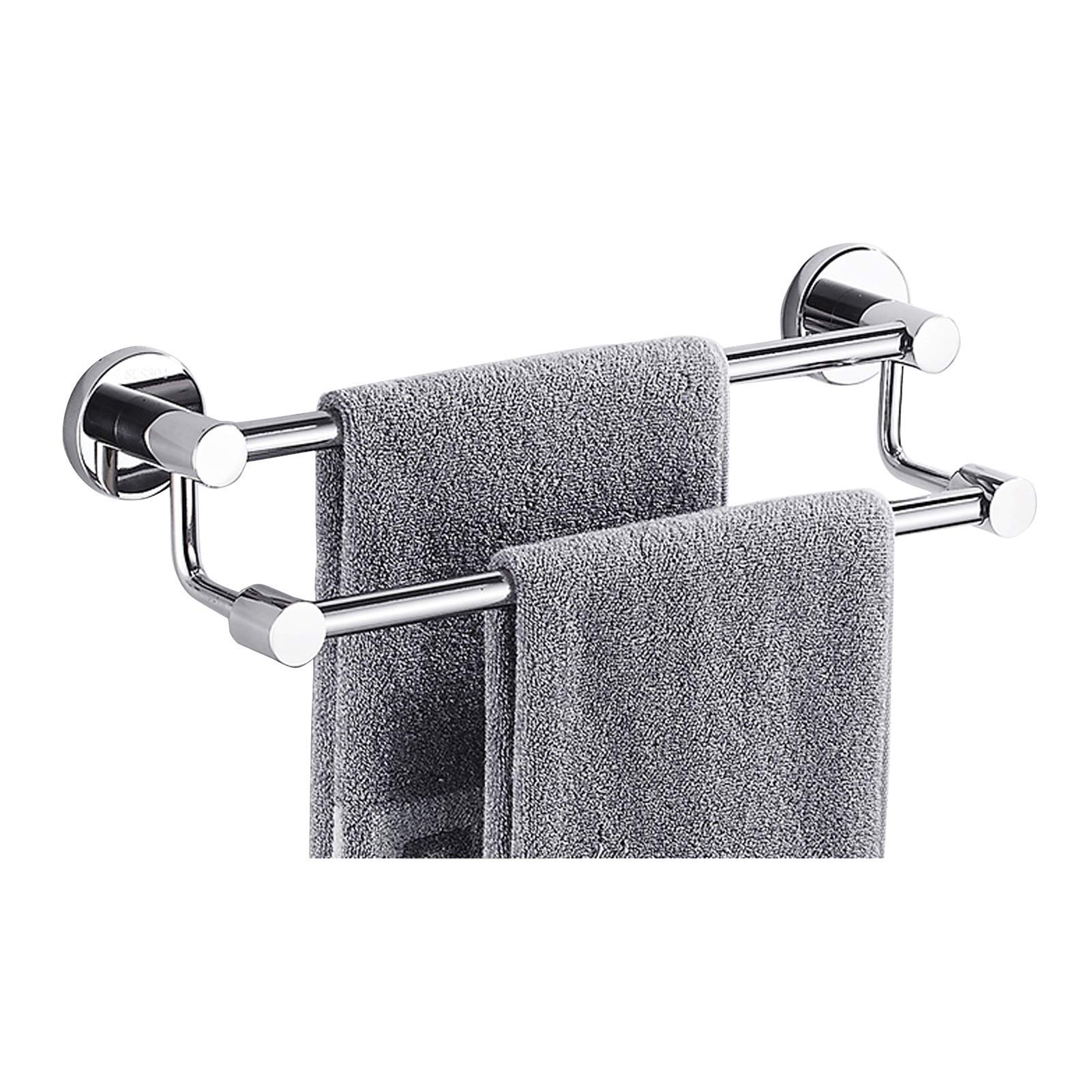 Porte-serviettes double pour optimiser le séchage des serviettes humides en salle de bain