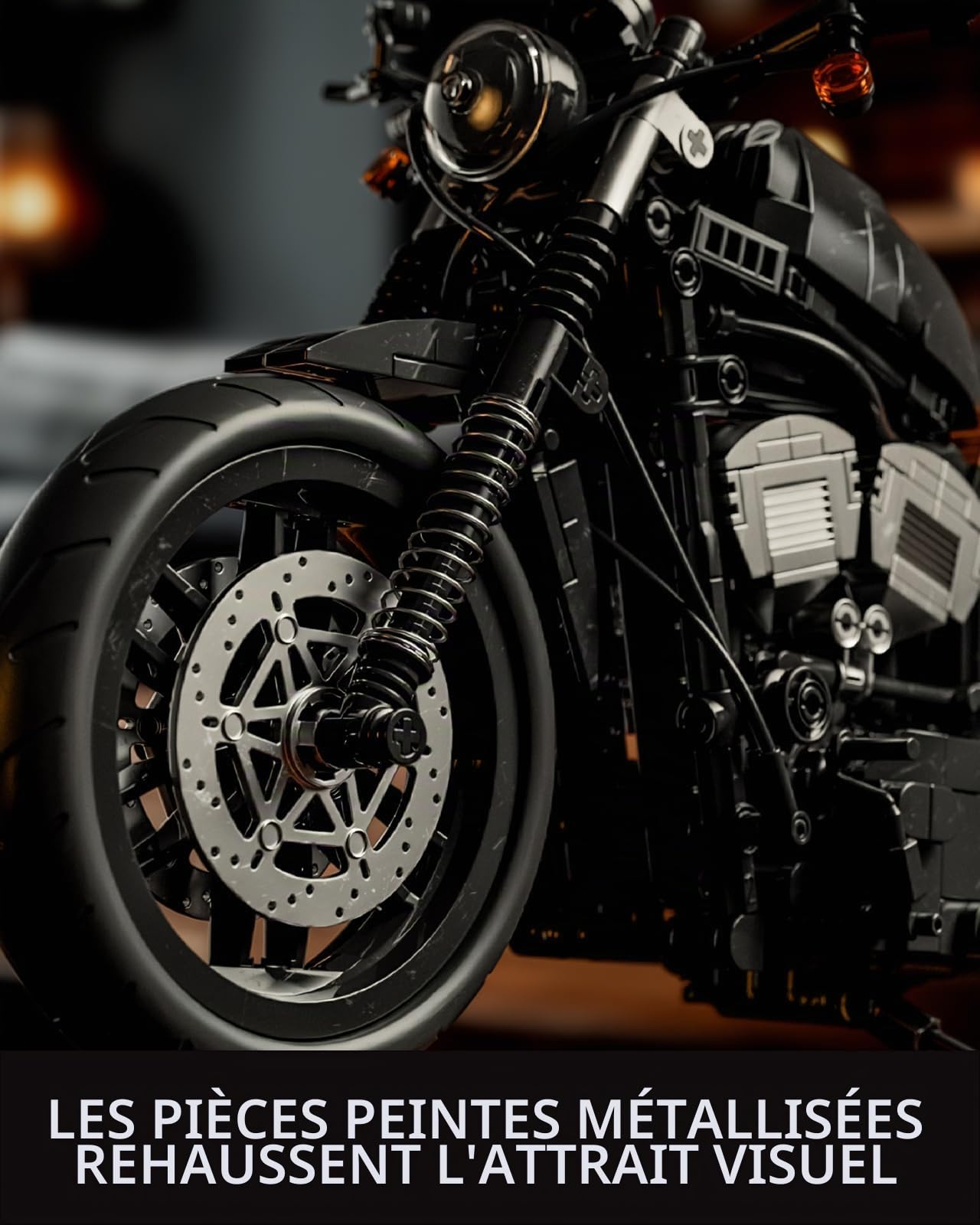 Nifeliz IRON 83 Moto Kit De Construction Pour Adultes, Moto Maquette Pour Construction et Exposition, Cadeau Collectionner (827 Pièces, NF10342)
