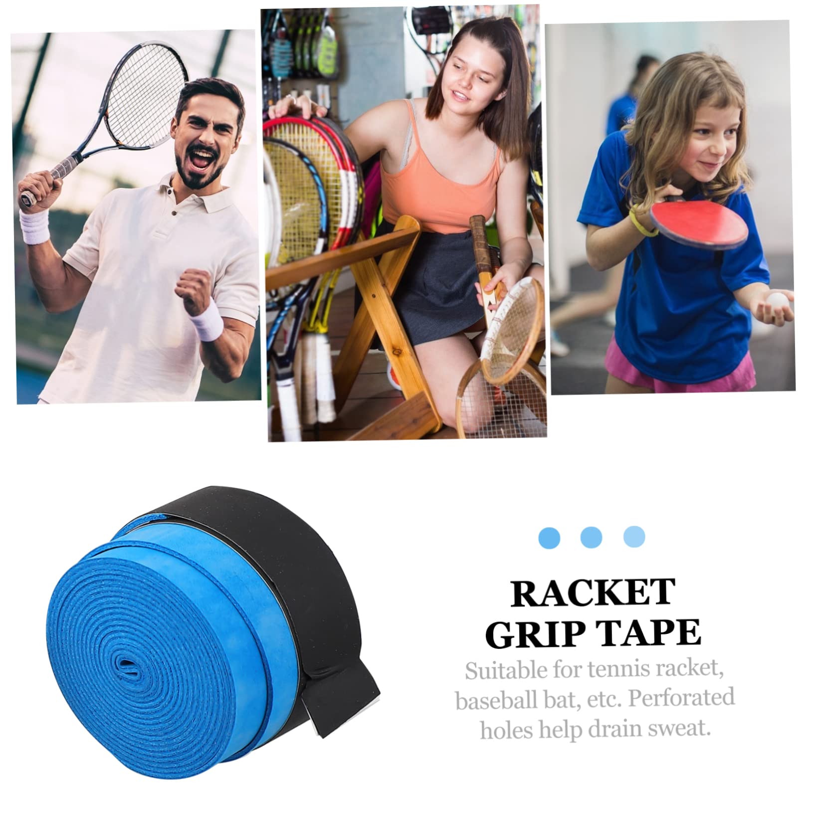 Lot 5 Grips Pour Raquette Tennis - Antidérapant, Absorbant | Pour Tennis, Badminton, Padel | Installation Facile