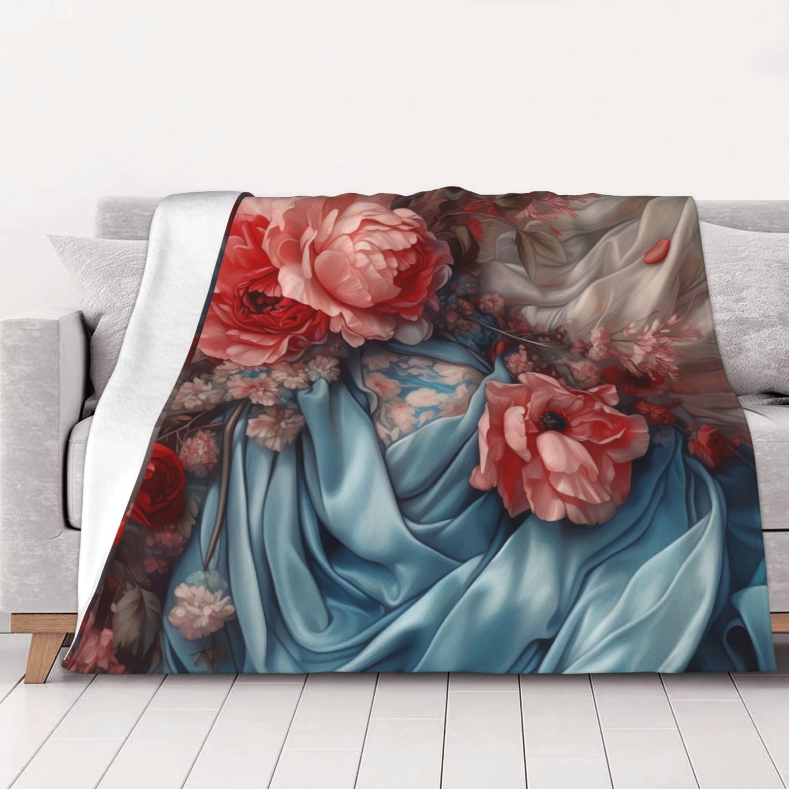 Couverture en flanelle 152x127 cm douce et chaude pour lit et canapé