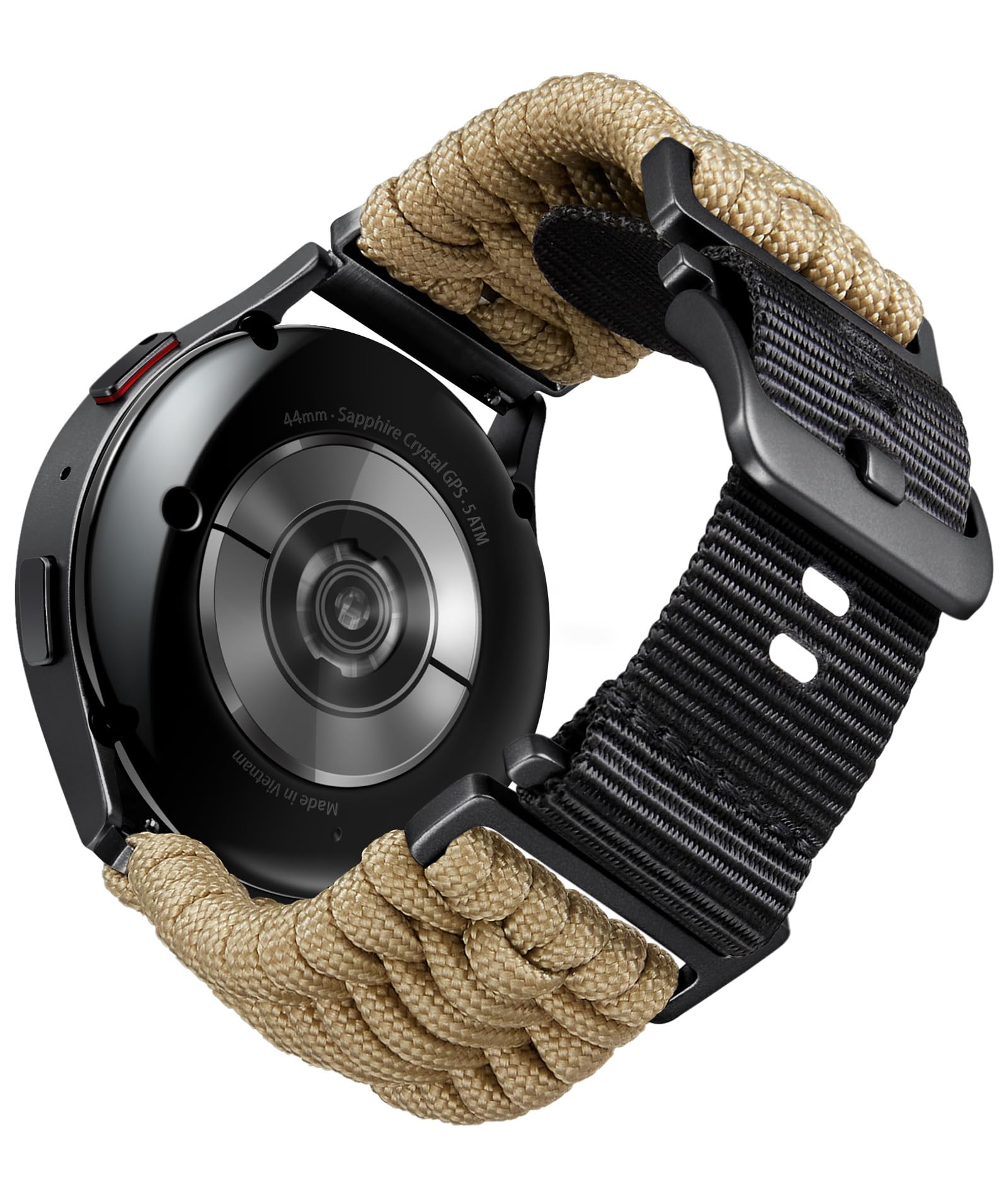 Amazon.co.jp: 時計バンド編み込みパラコード 腕時計ベルト18mm 20mm 