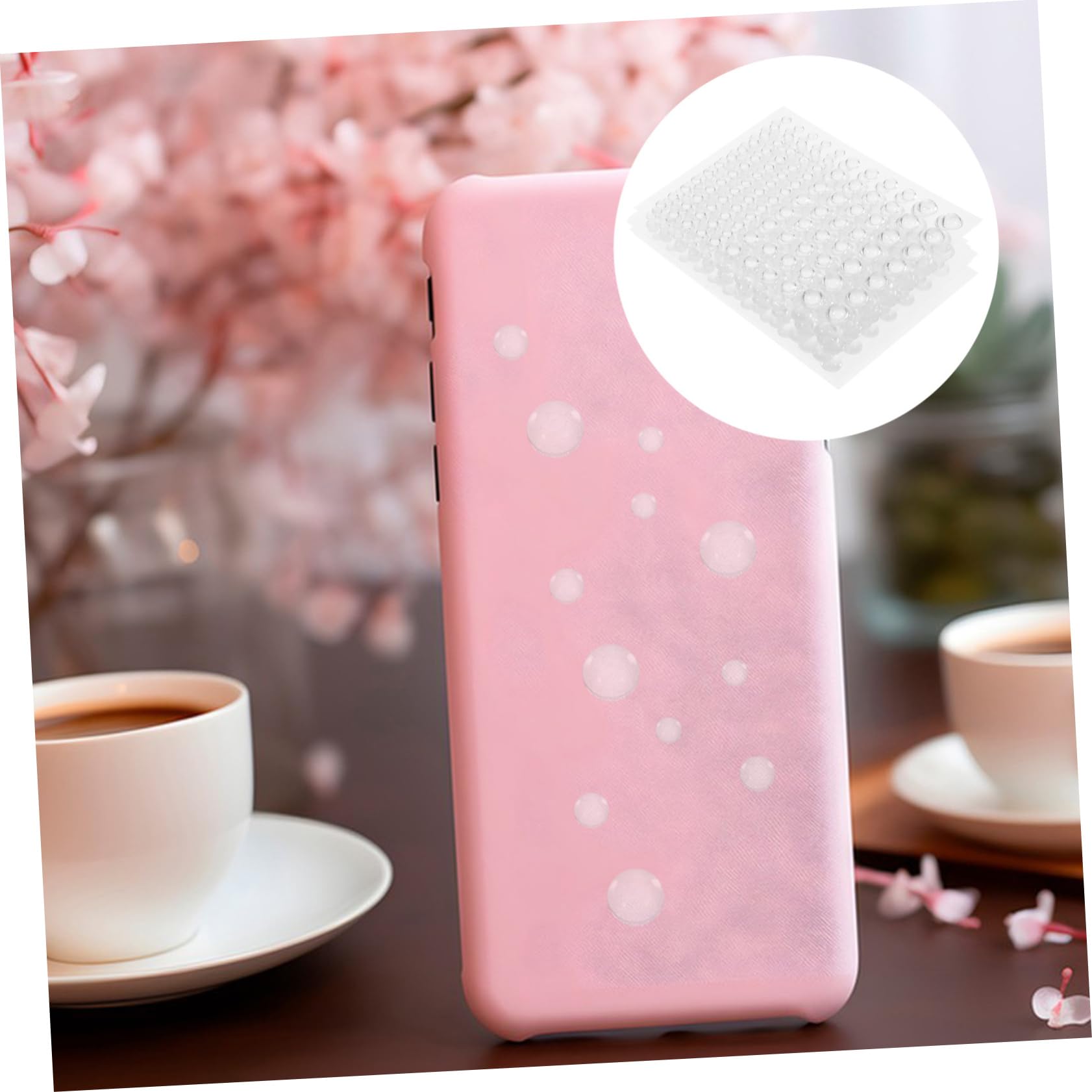 SHINEOFI 32arkusze Transparentne Naklejki Kształcie Kropli Wody Arkuszy Do Dekoracji Kart Etui Telefony Nail Art i Roślinnych Akcentów Łatwe Aplikacji Samoprzylepne Akcesoria
