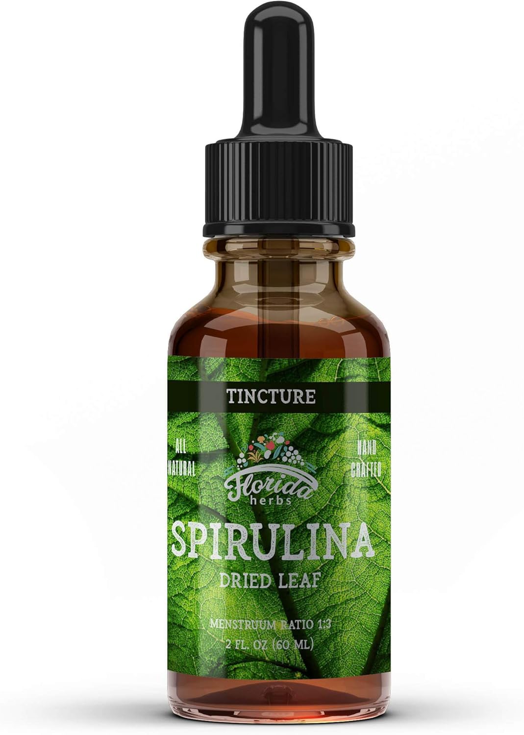 Spirulina Tincture, Organic Spirulina Extract (Arthrospira Platensis) Herbal Supplement, Non-GMO in Cold-Pressed Organic Vegetable Glycerin, 700 mg, 2 oz (60 ml) : Health & Household