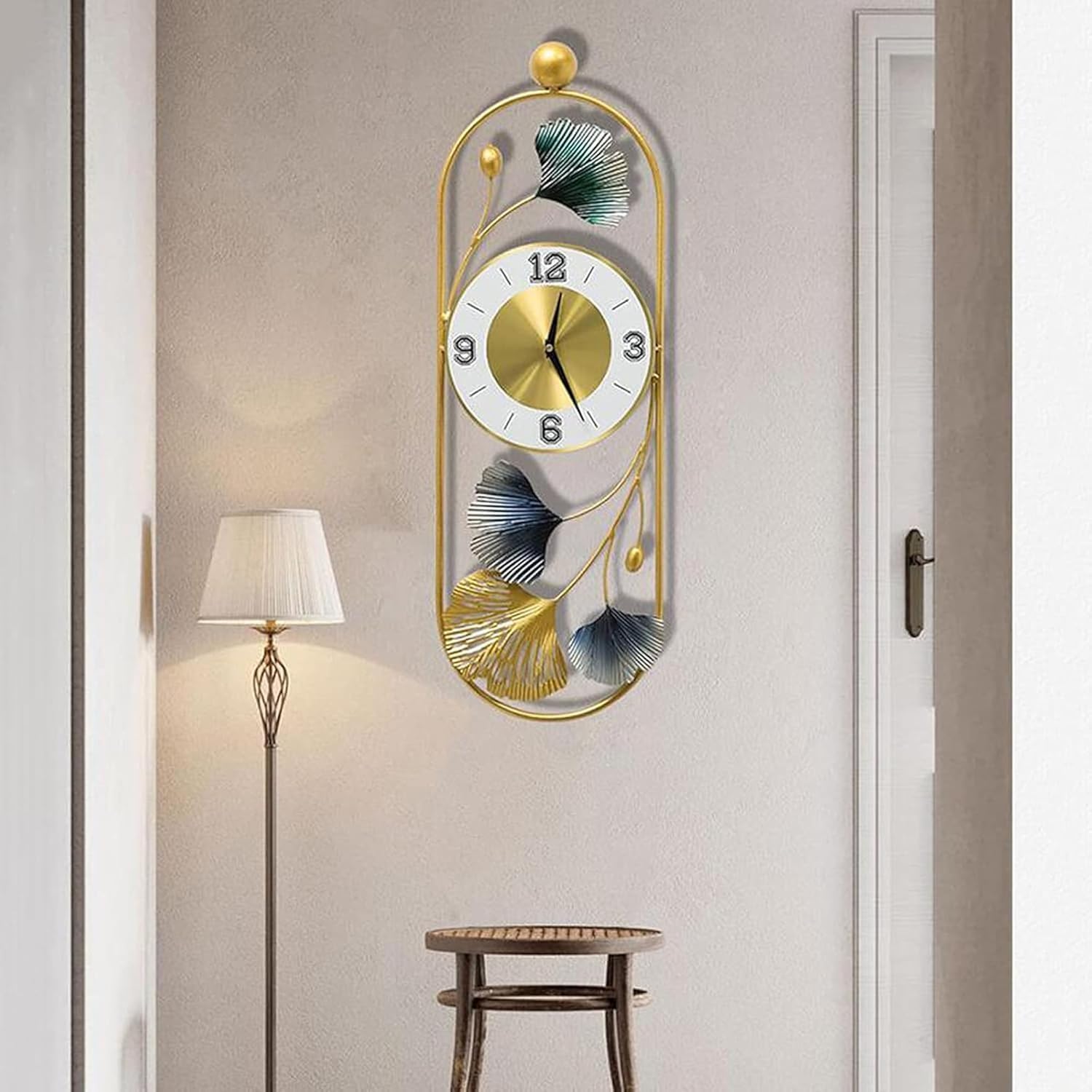 Decorative Metal Hanging Clock for Living Room Stylish Latest Vintage Analog Wall Clock for Home Non-Ticking Antique Large Wall Clock for Bedroom,Office,Hall,Drawing Room (Clock - 3)-image-41