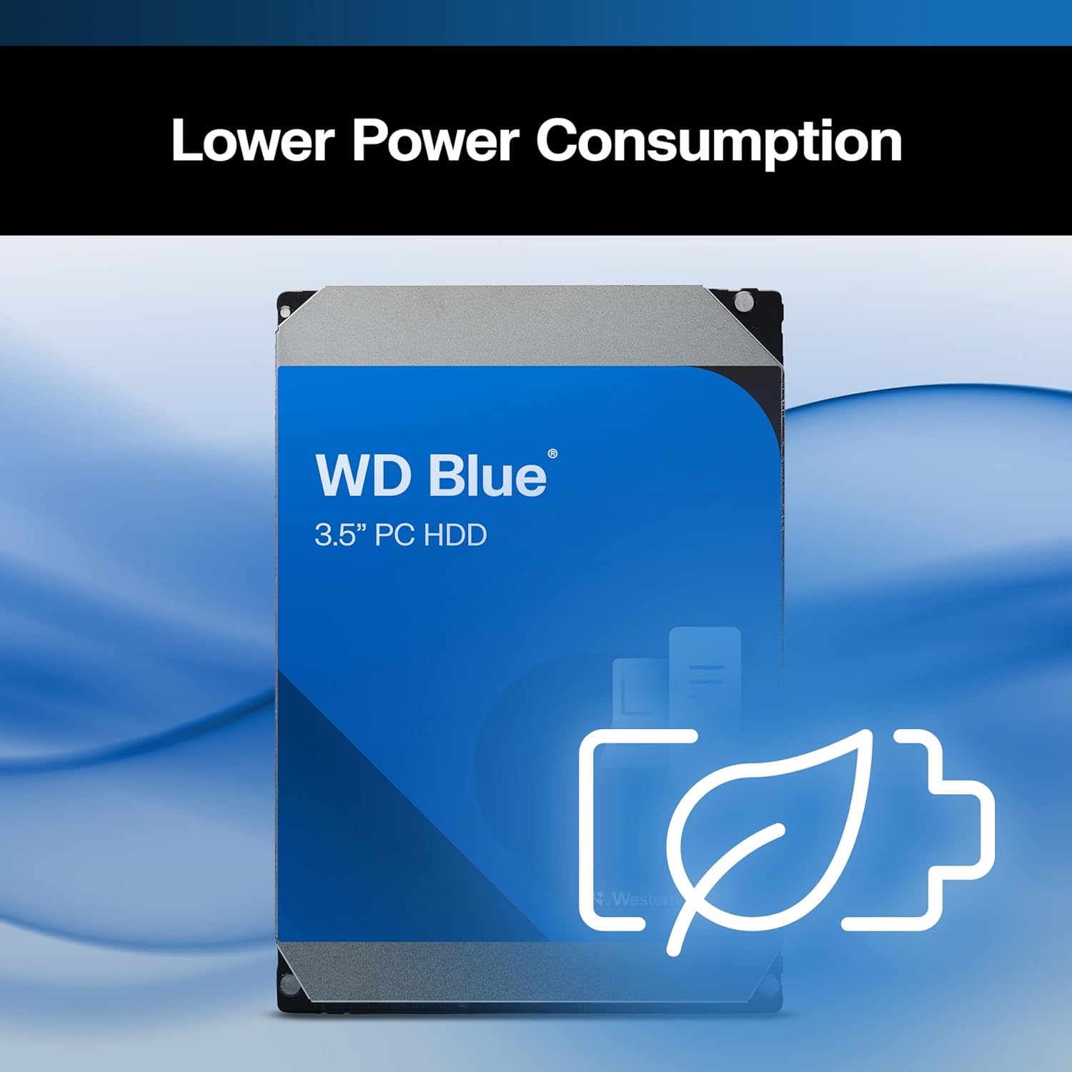 Western Digital 4TB WD Blue PC Internal Hard Drive HDD - 5400 RPM, SATA 6 Gb/s, 128 MB Cache, 3.5" - WD40EZZX
