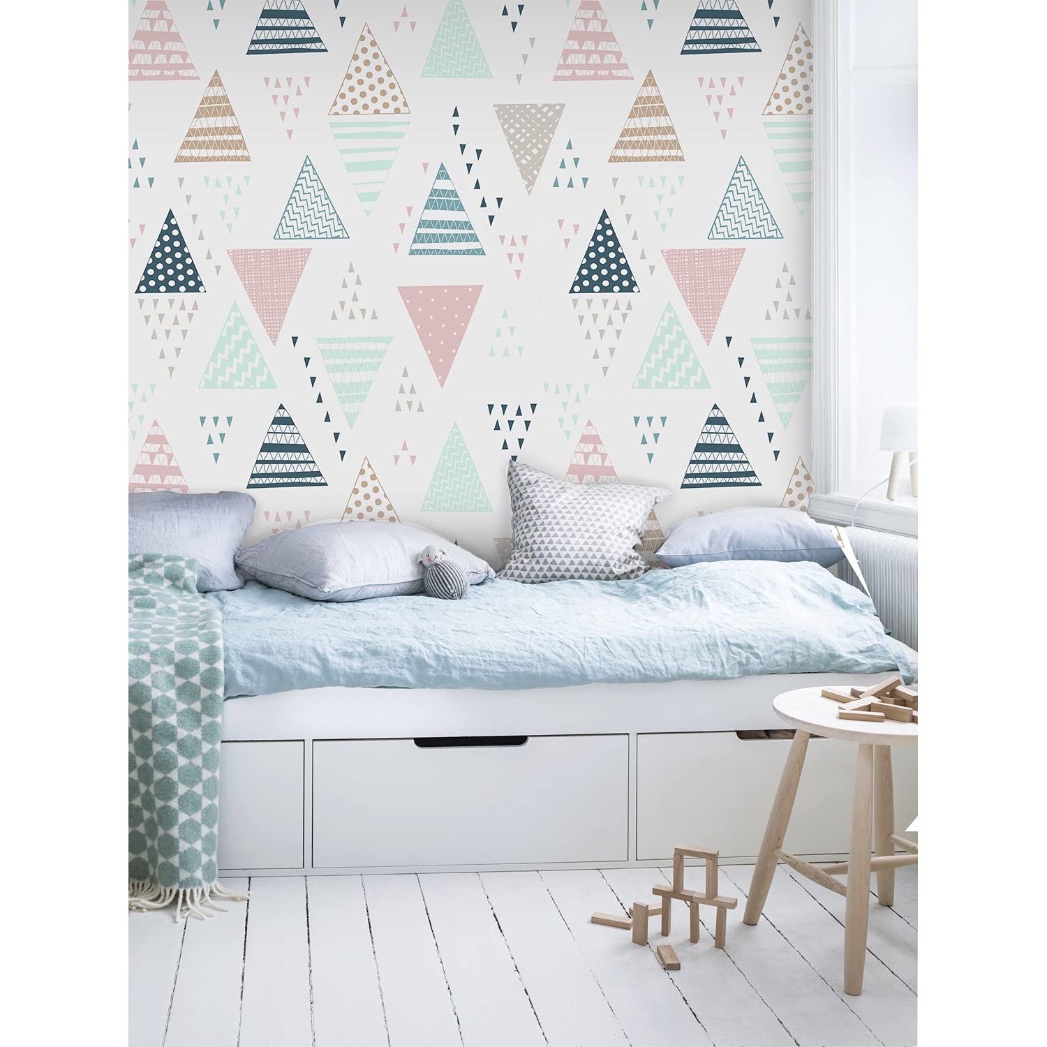 Mural Meuble Chambre Salon Cuisine Papier Peint Triangles Coloray