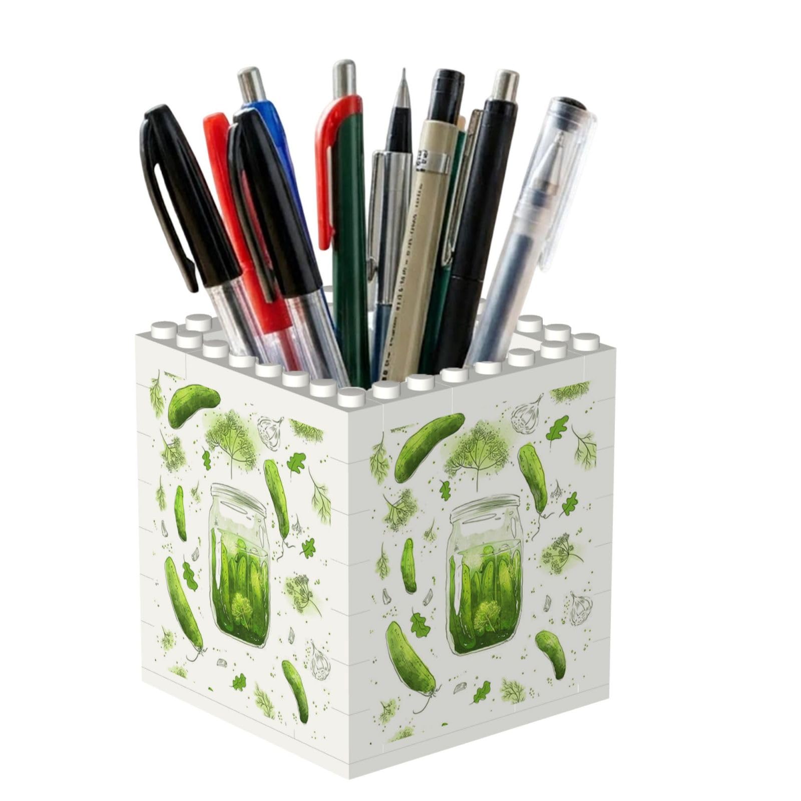 Poadnly Cucumber Pickle, Pen Pot Pencil Holder for Office Home School, Compact Desk Organiser for Office Stationery