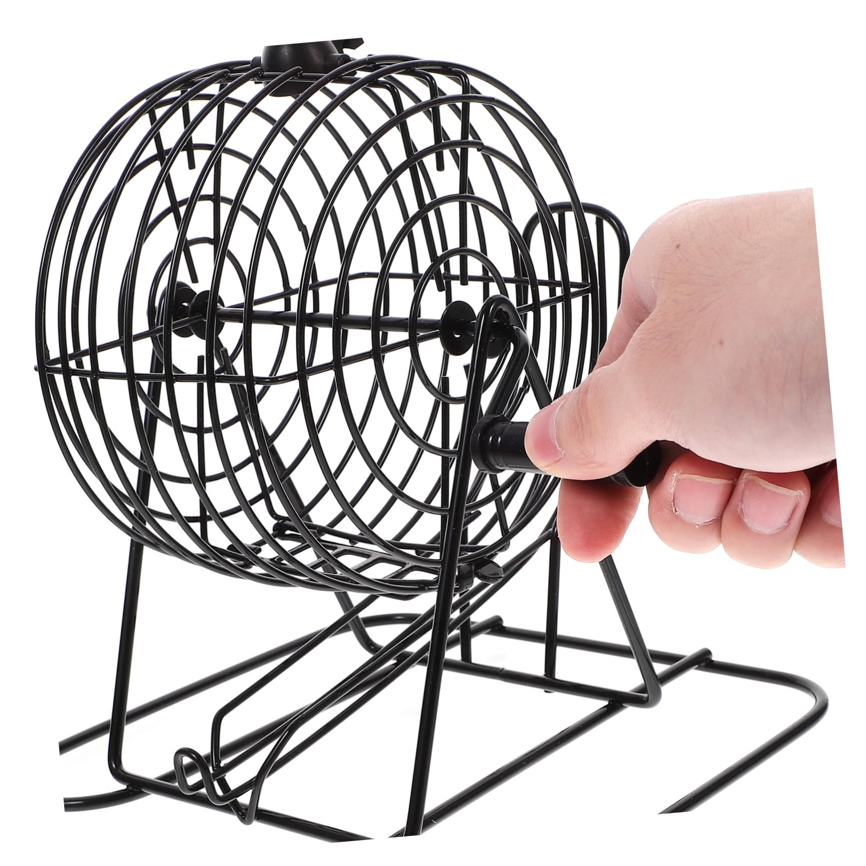 Jeu de Loterie de Table Manuel Bingo Noir en Fer, Ensemble 1 Pièce