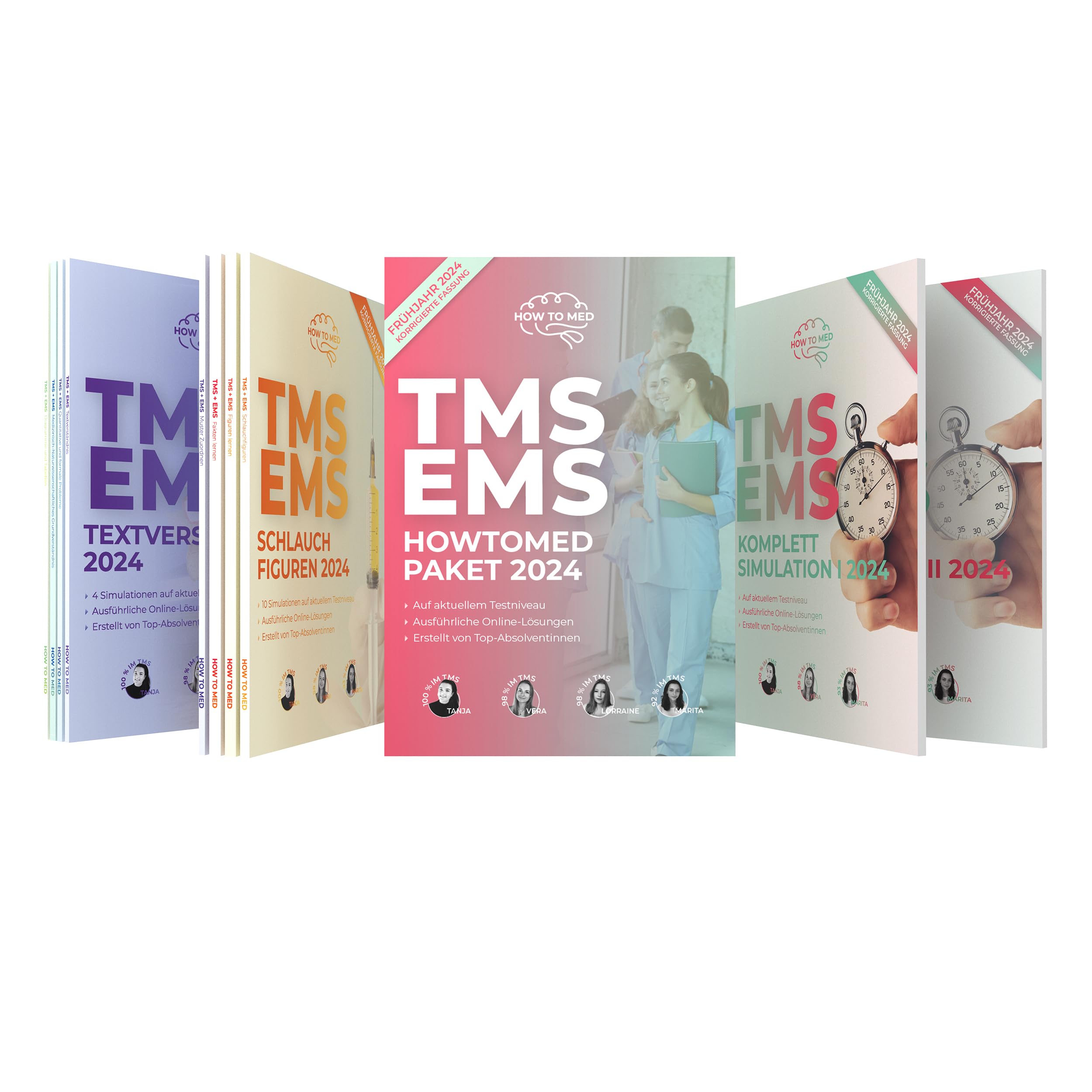 HOWTOMED - Compendio de TMS y EMS 2024 - Guía y preparación para la prueba médica - Adaptado a TMS 2024 - Libros de ejercicios de prueba de medicina en Alemania