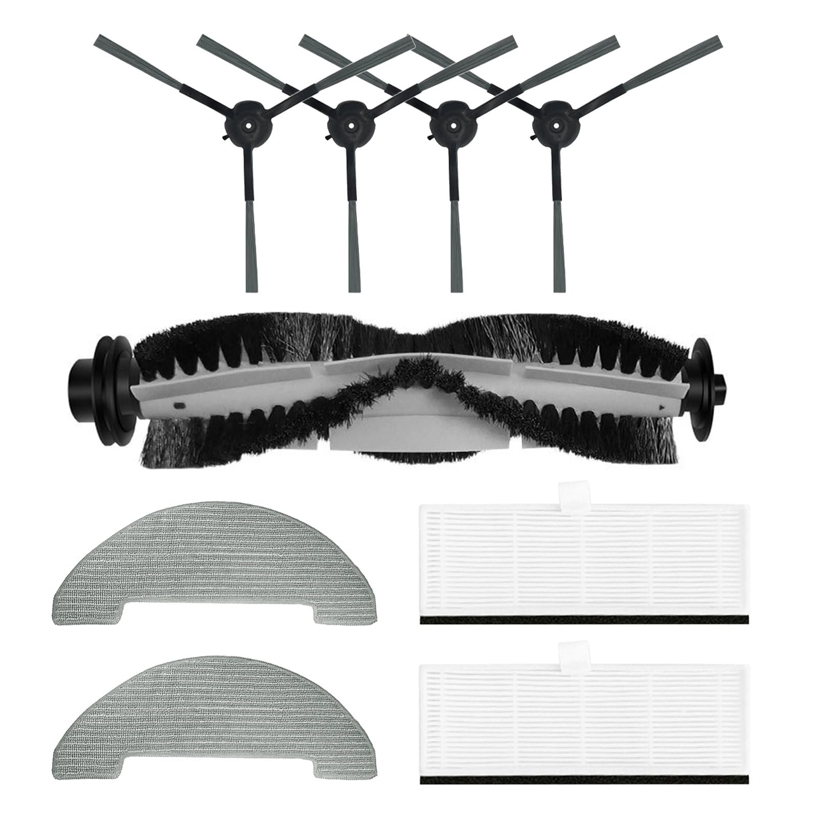 Msioytog Filter Sweeping Robot Side Brushes Sweeping Robot Mop Pad Replacement Part Main Brush for T7 Model Replacement Brushes