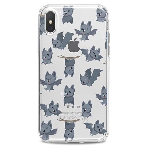 Miniatura 7 de Cavka Funda compatible con iPhone 14 13 Pro Max 12 Mini 11 Xs X 8 Plus Xr 7 SE 6s 5 divertido diseño de murciélagos flexible diseño delgado