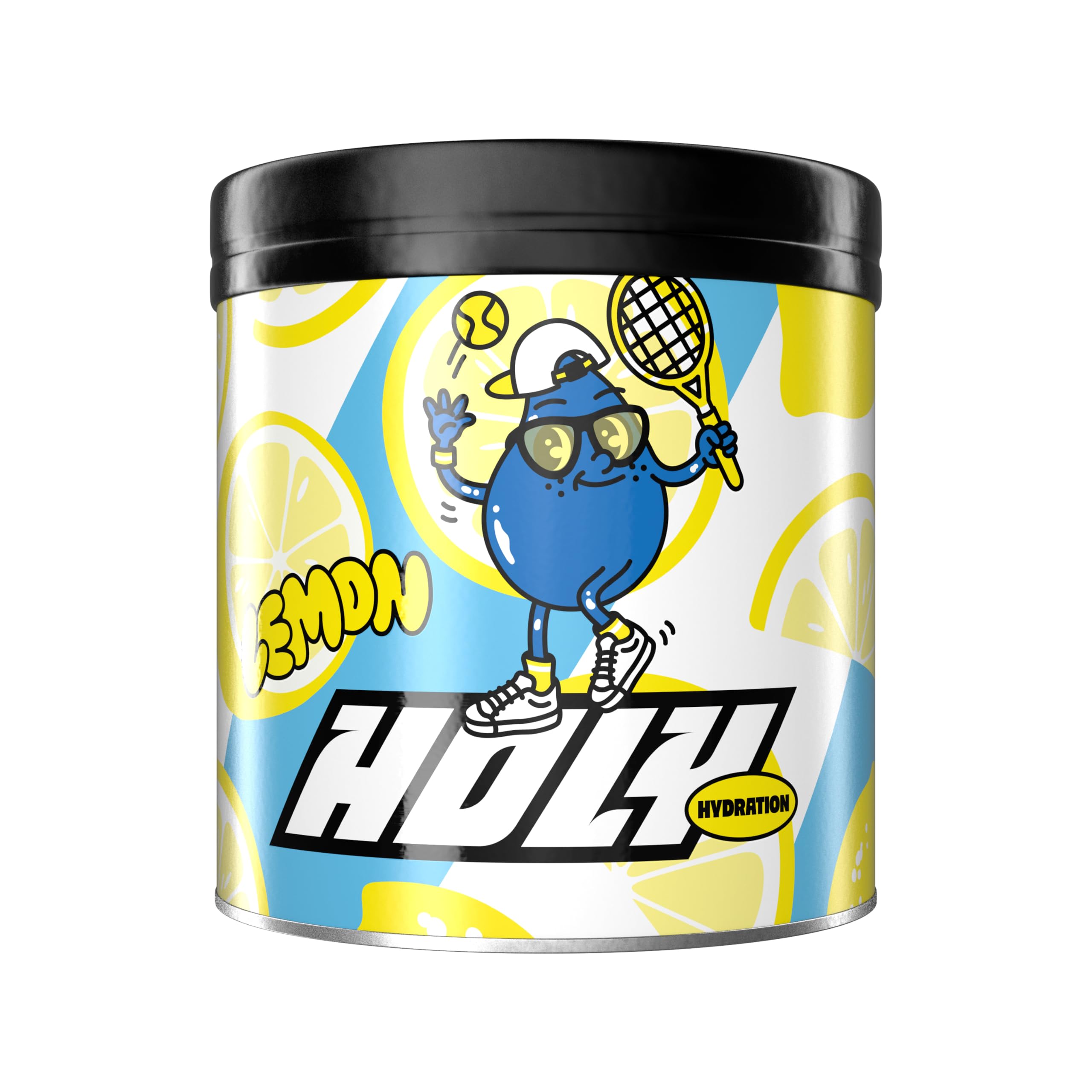 Polvo de electrolitos de hidratación HOLY 'Lemon' – Vegano con sabores de frutas 100% naturales – 50 porciones de hidratación con valiosos electrolitos y minerales