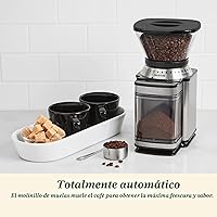 Vista 3 de Cuisinart Molinillo de café eléctrico de un solo toque con selector de molienda de 18 posiciones, acero inoxidable, DBM-8P1