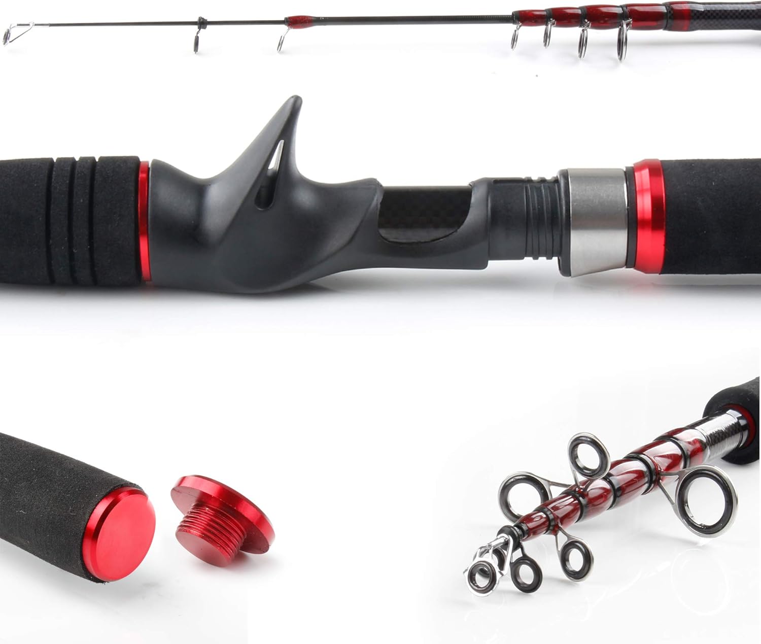 Buy Reawow伸縮釣竿軽量でコンパクトな釣り竿カーボンミニポータブル釣り竿軽量ストレッチポータブルシーフィッシングロッドイカ釣り竿海釣り四川釣り ボート釣り長距離釣り竿 ガンハンドル Online In Vietnam B07xq357nd