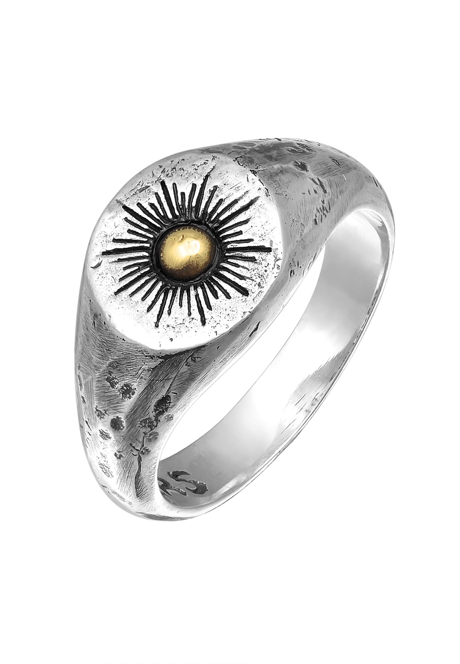 Bague Hommes en argent sterling 925 oxydé forgée par la marque HG HAZE & GLORY