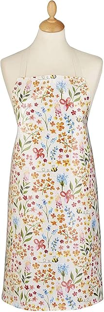 Cooksmart British Designed Waterproof PVC Apron | Wipe Down Aprons For Women & Men For Cleaning Or Kitchen | Waterproof Apron For Women & Men- Bee Happy