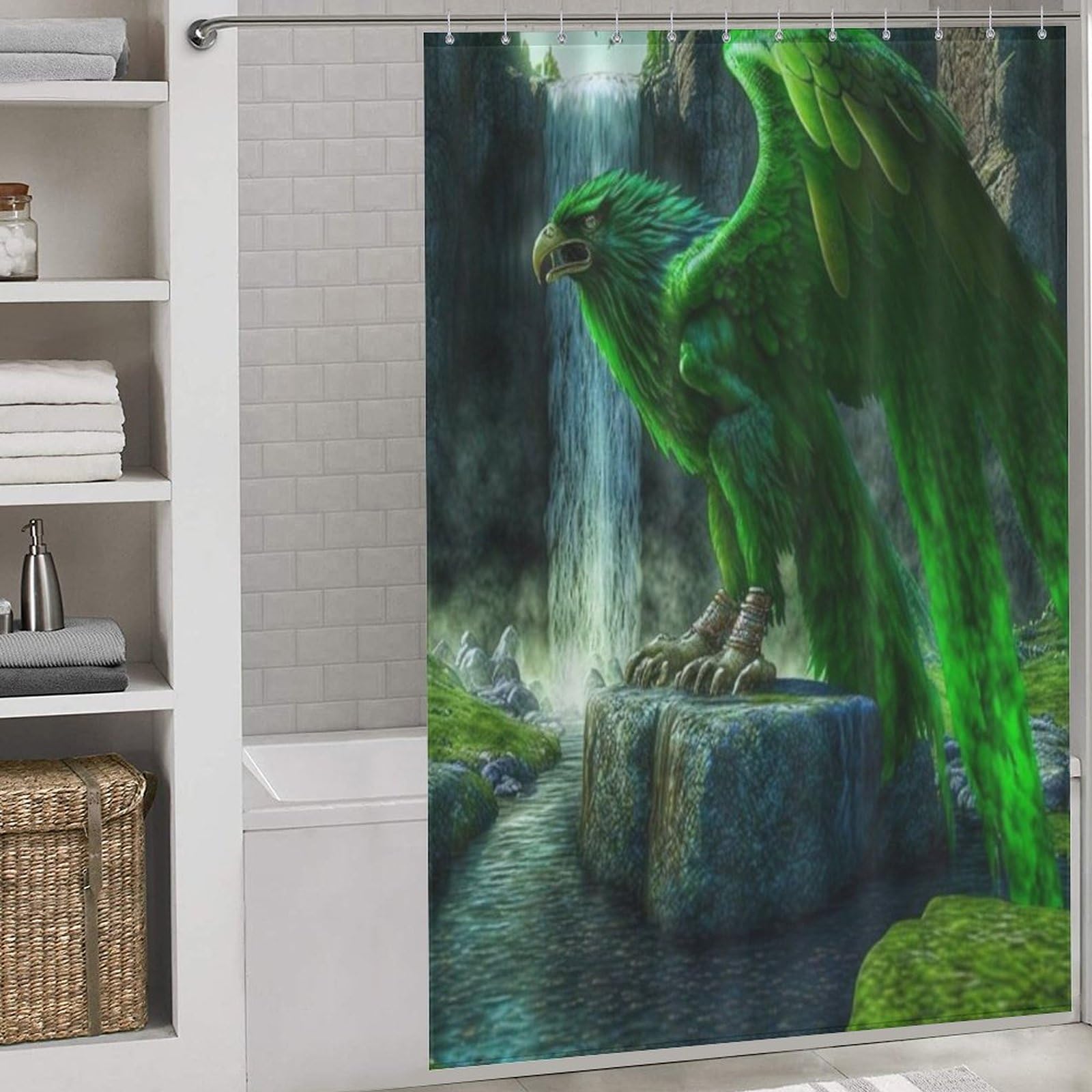 Rideau de douche textile Aigle pour une salle de bain moderne