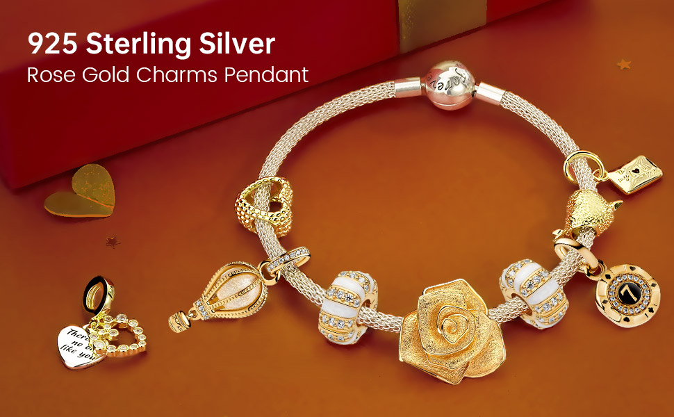 Amuefer Acchiappasogni Oro Charm Compatibili Bracciale Collana