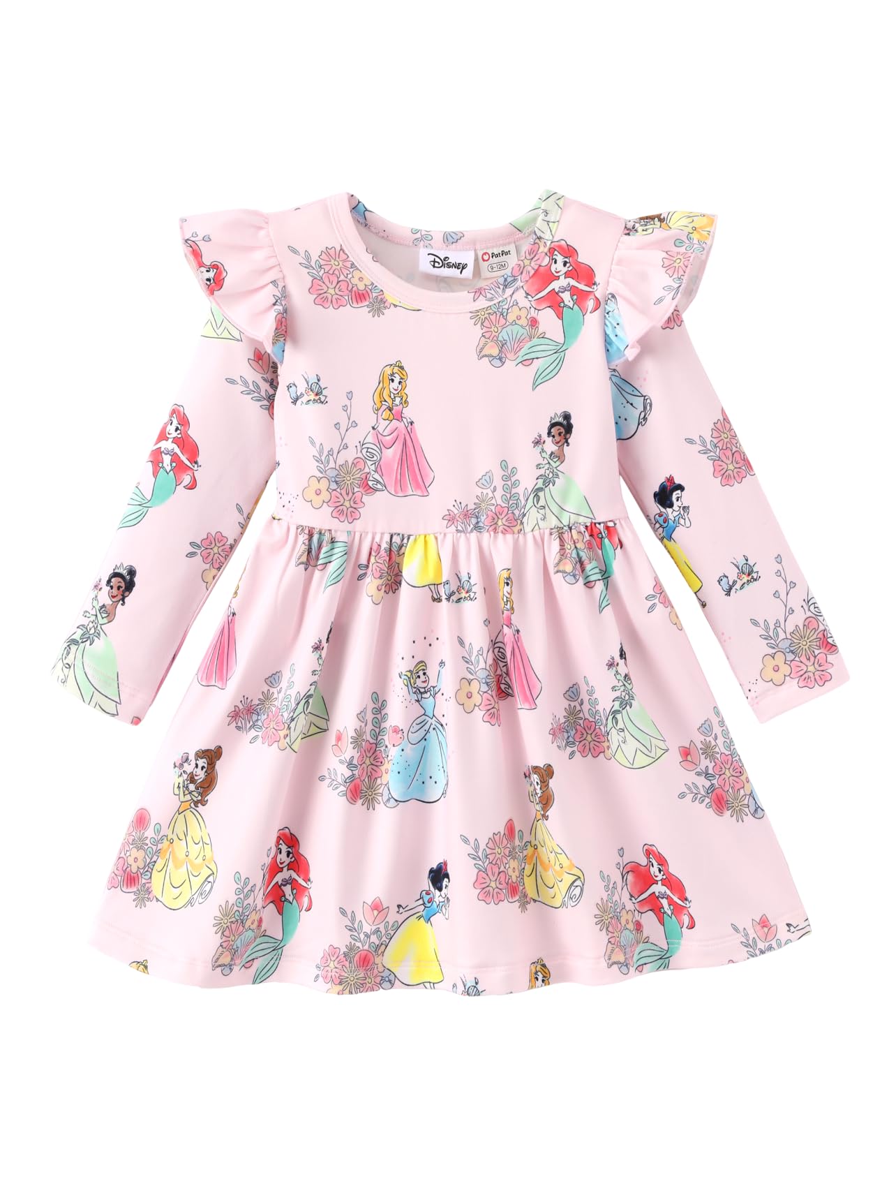 Disney Girls Dress Ruffled Long Sleeve Fall Winter Clothes Baby to Toddler
