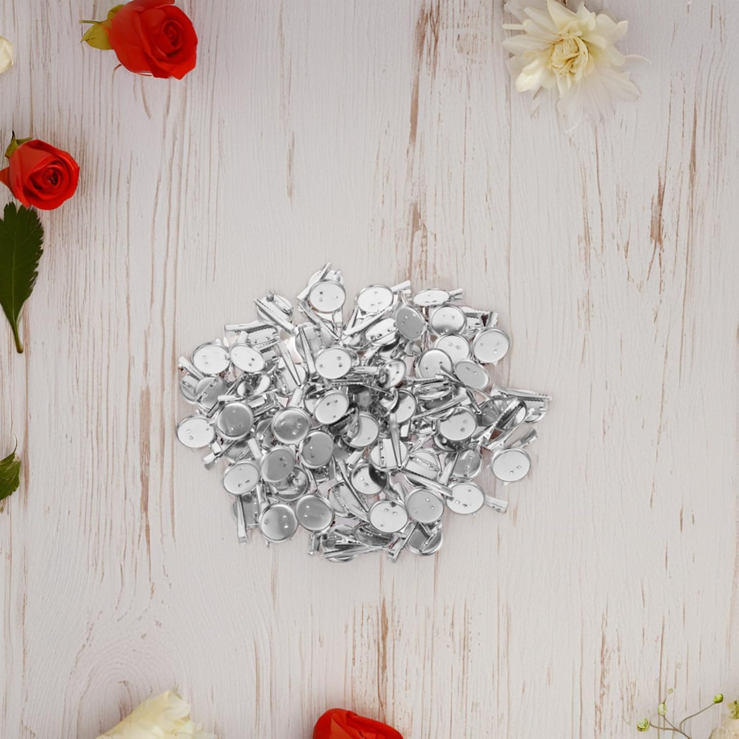 LIFKOME Brooch Base Blank Lapel Clip Brouches Brooch Clasps Pin Making Accessories Buttonhole Tray