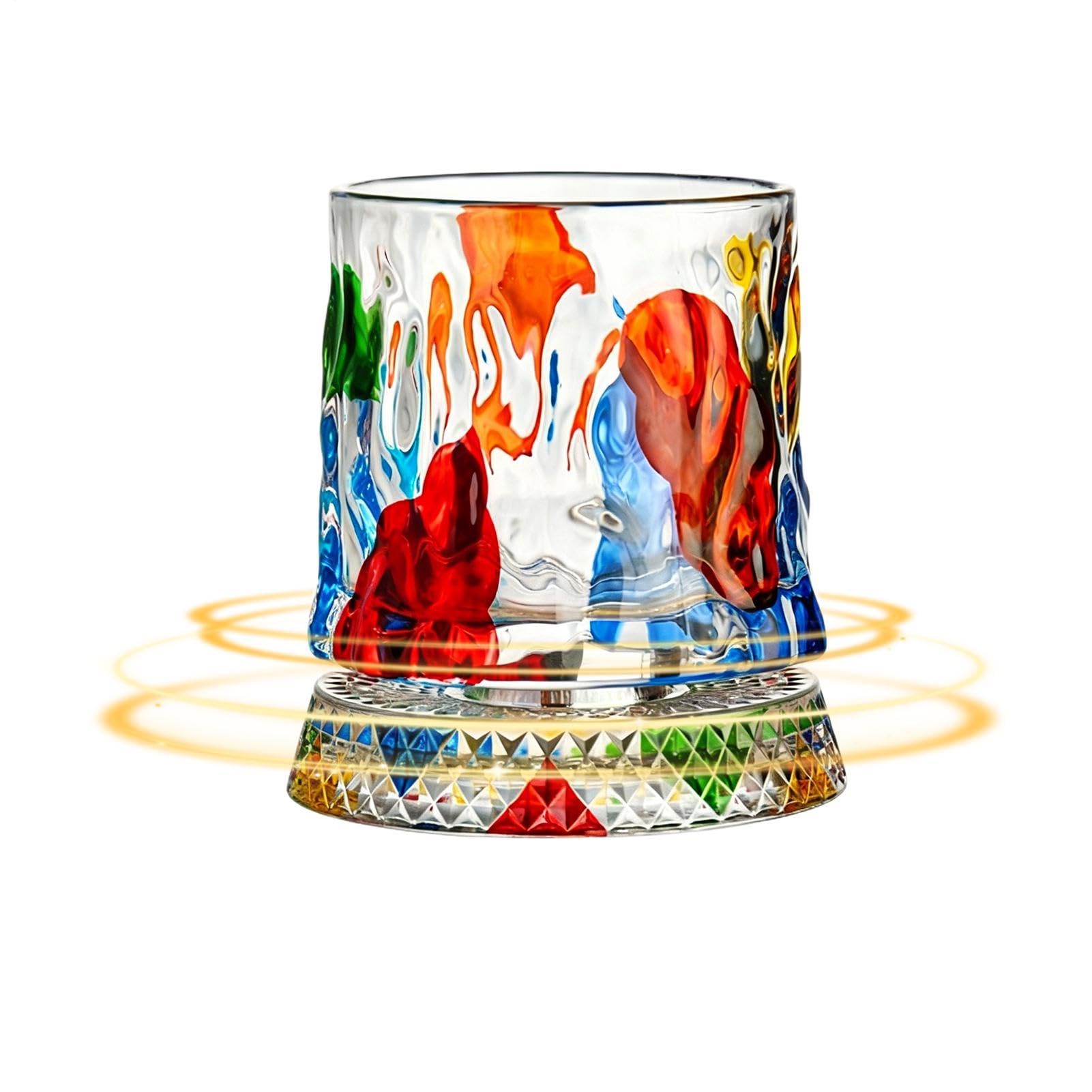 Verre à whisky rotatif original comme cadeau pour amateur d'alcool