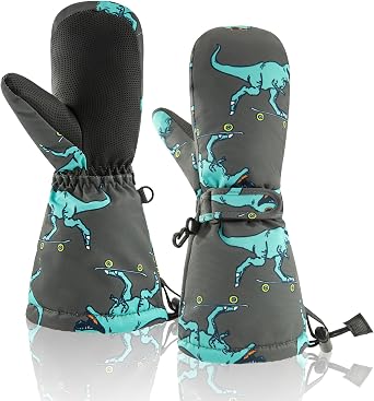 BAVST Winter Kids Waterproof Gloves for Boys Girls Snow Ski Toddler Baby Mittens Outdoor for Infant Teens 1-5T