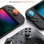 COOWPS Commutateur 2 Poignées pour commutateur Nintendo 2 (2025) et Pro Contrôleur, anti-dérapant Silicone Joystick Cover, confort Ergonomic Design Pince Caps pour commutateur 2
