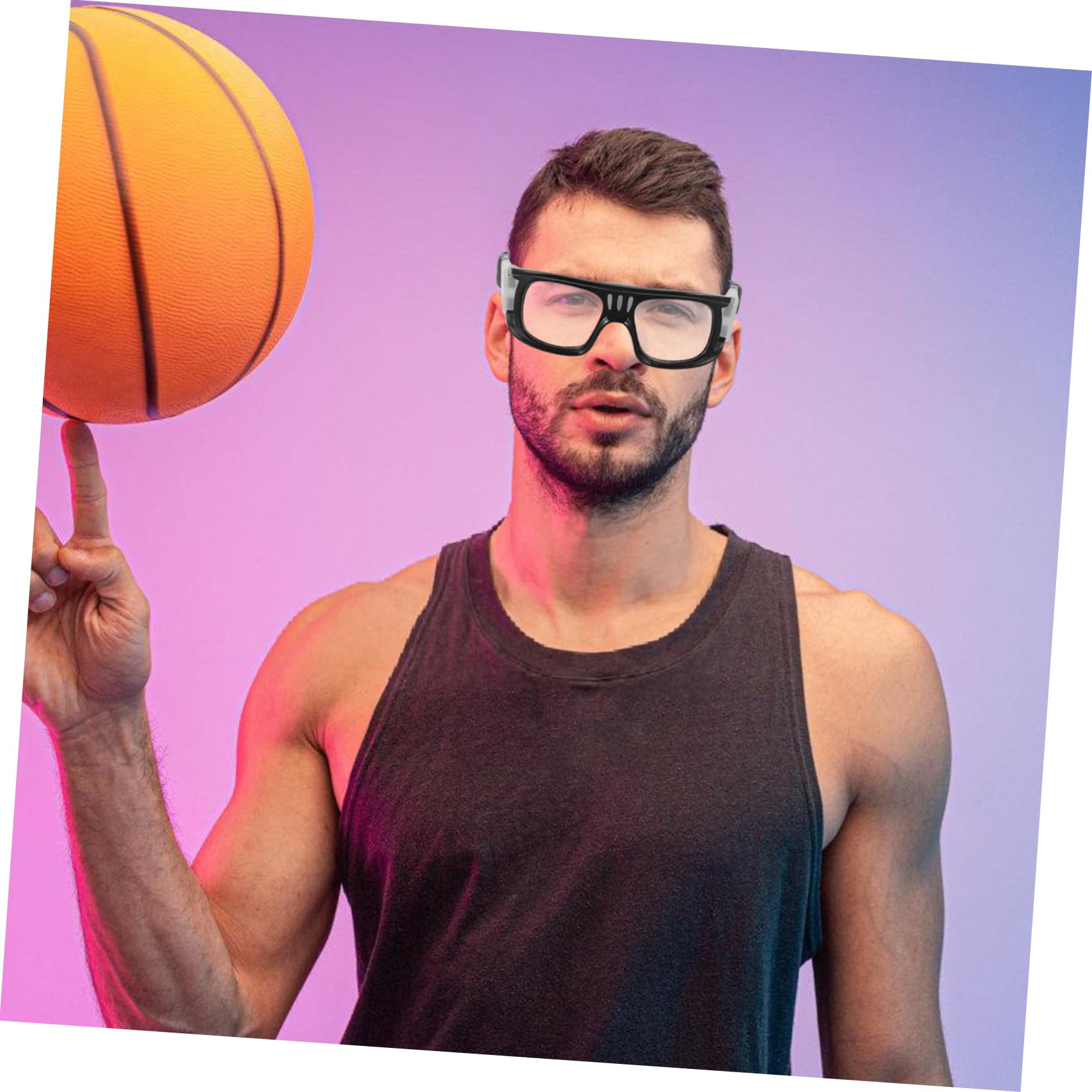 BESPORTBLE 3 Pezzi Occhiali Sportivi Antiurto Di Sicurezza Per Basket Calcio Ciclismo - Lenti Antiriflesso