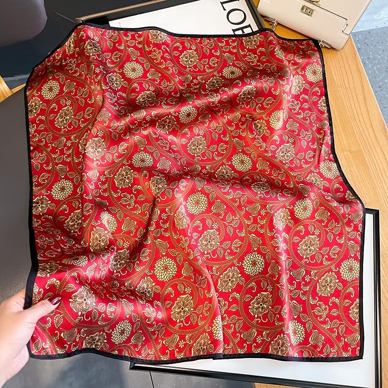 100% Pure Mulberry Silk Scarfs 26"x26" Square Scarf Women Neckerchief Headscarf hair scarf bandana Gift Packed - Image 6