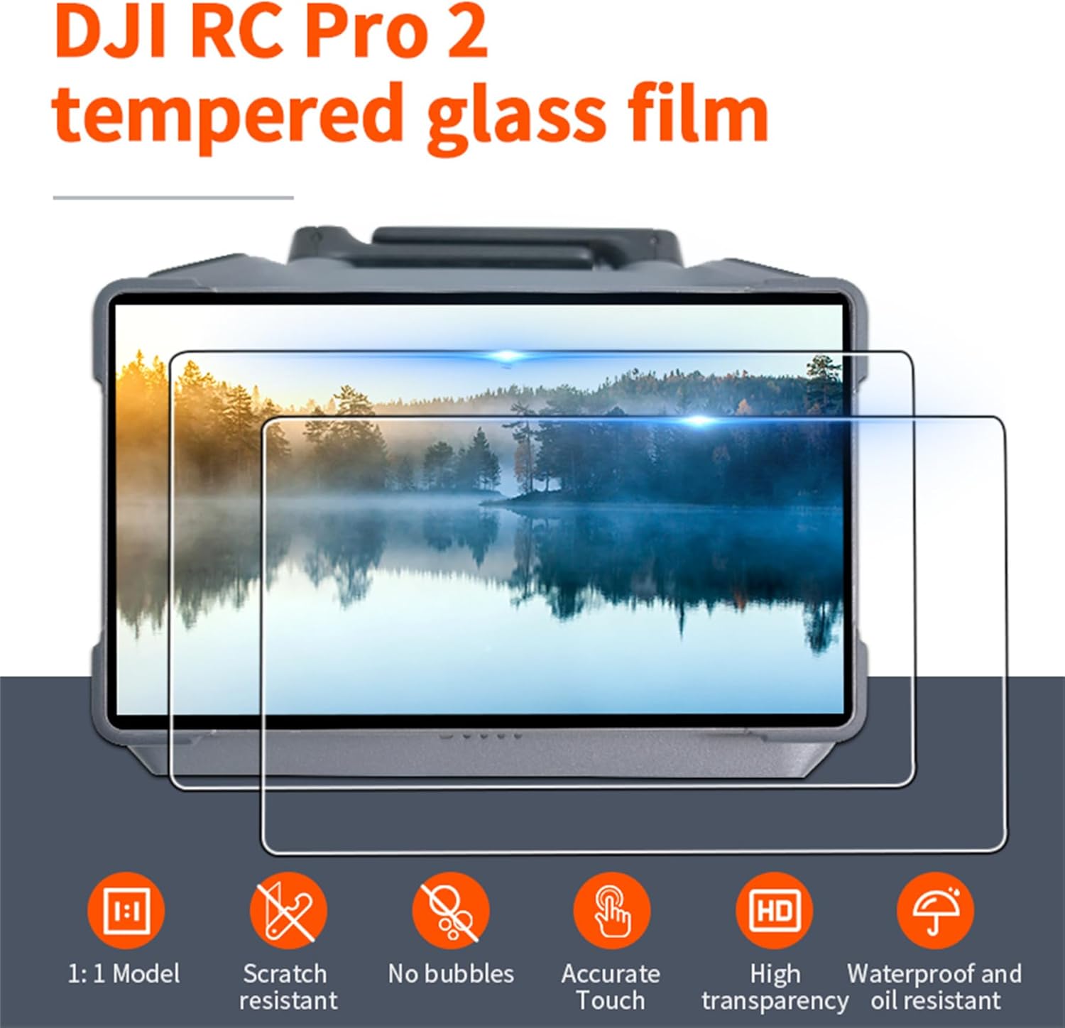 RC Pro 2 Screen Protector with Auto Alignment Kit, HD Tempered Glass Screen Protector Film for DJI Mavic 4 Pro RC Pro2 Controller Accessories