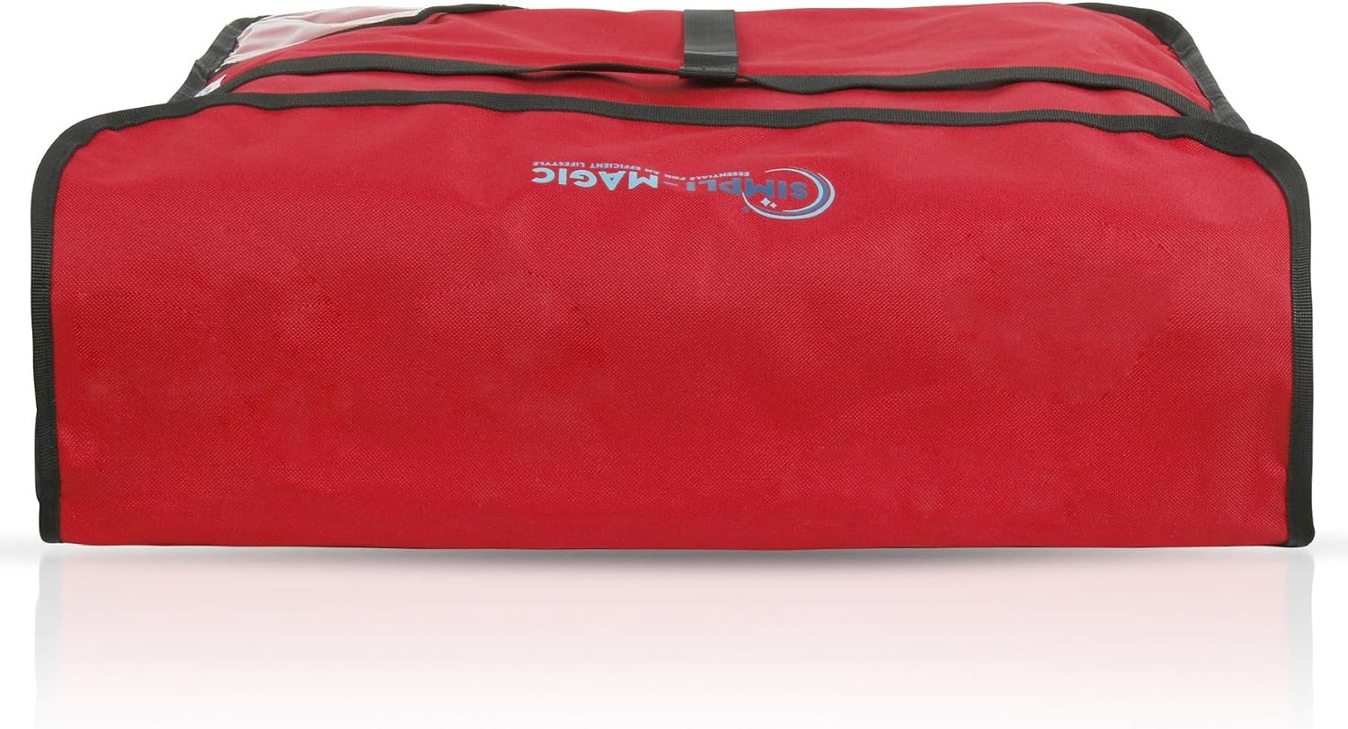 SIMPLI-MAGIC Reusable Insulated Delivery Bag, 20” x 20” x 5”, Red