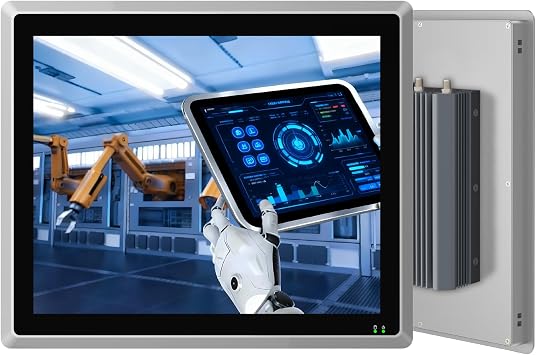 15" Industrial Embedded Panel PC, IP65 Fanless Touch All in One Computer, Windows 10 Pro, Auto Power-on, 2xLAN,HDMI,6xUSB,2xRS485,4xRS232 I3-7100U, 8GB RAM 256GB SSD