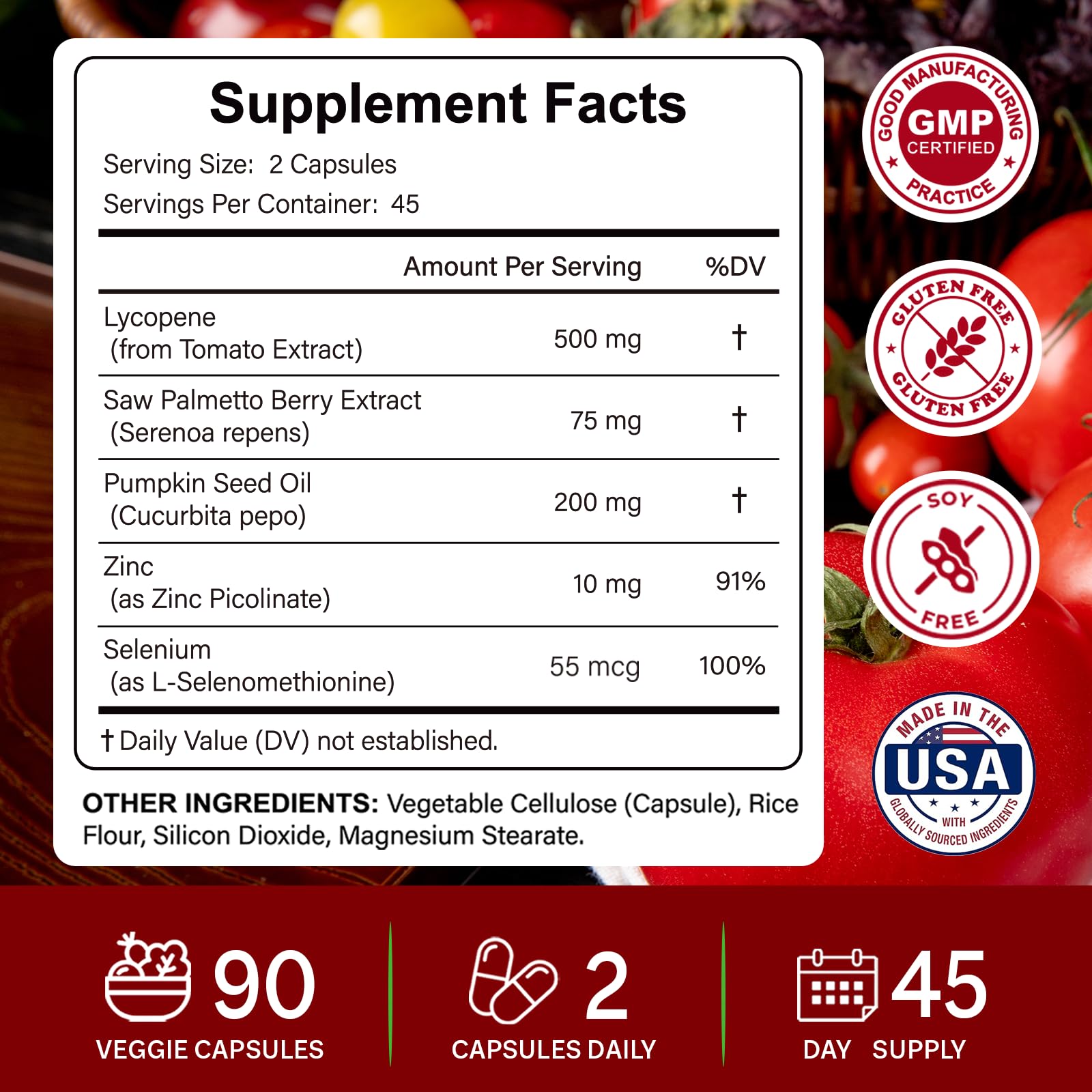 5-in-1 Lycopene Supplement 500mg Prostate Support for Men — Amazon image 6
