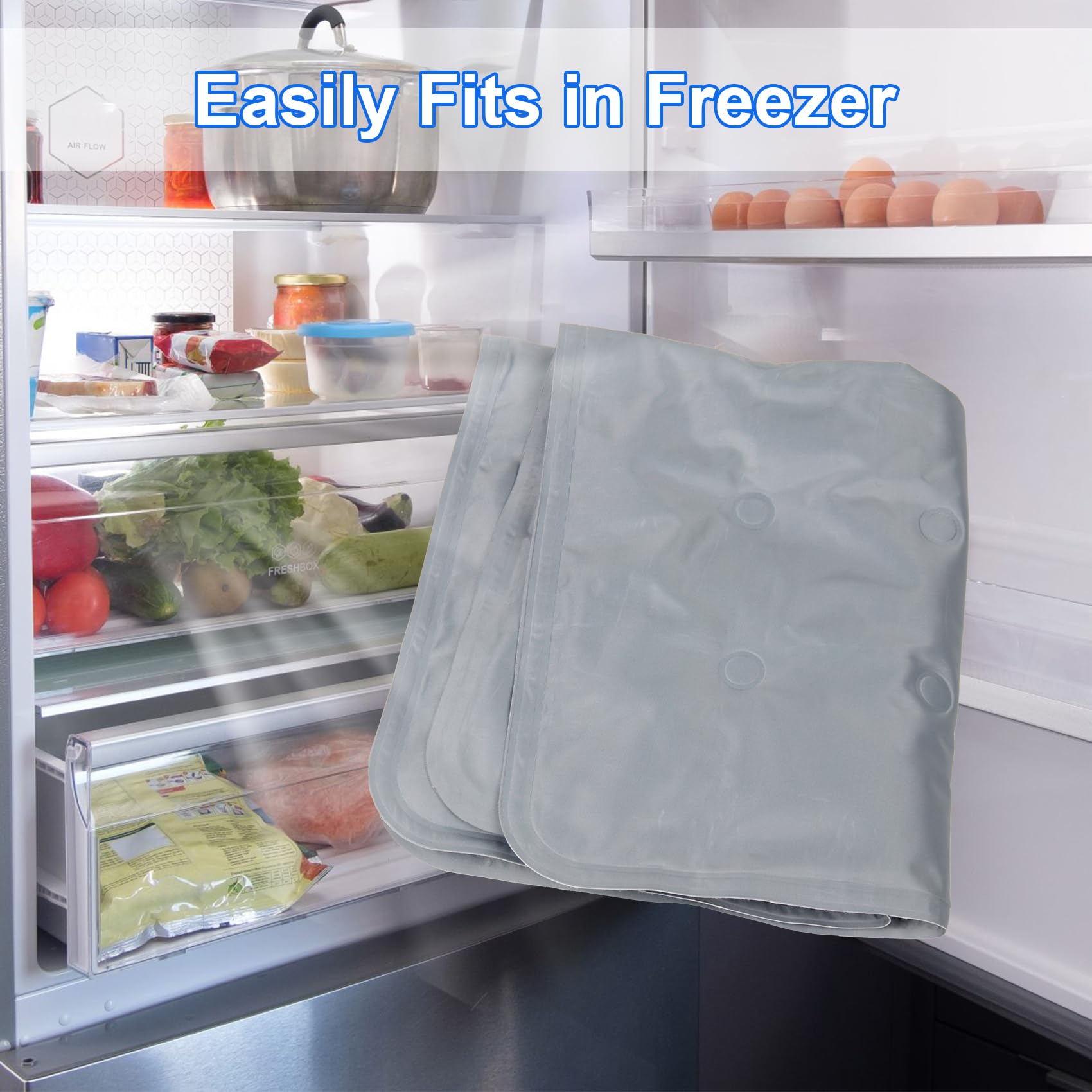 2 tappetini refrigeranti riutilizzabili per mantenere vassoi per alimenti, formaggi, piatti vegetariani freschi e freddi, tappetino refrigerante per salumi e picnic e feste, 50 x 40 cm