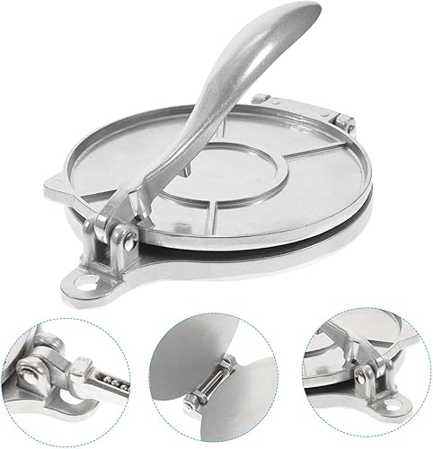 Miniatura 6 de prensa de masa empanada fabricante prensa tortilla prensa 6.49 pulgadas tortilla calentador harina tortilla metal muere acero