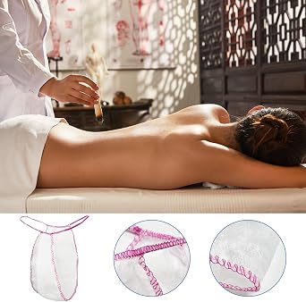 FUIPVGI 40 Pcs Disposable Thong Panties, Non-woven Thong, Travel Bikini Panties,for Sun Bed Spray Tan Waxing Treatment Spa, Disposable T Strap Thong
