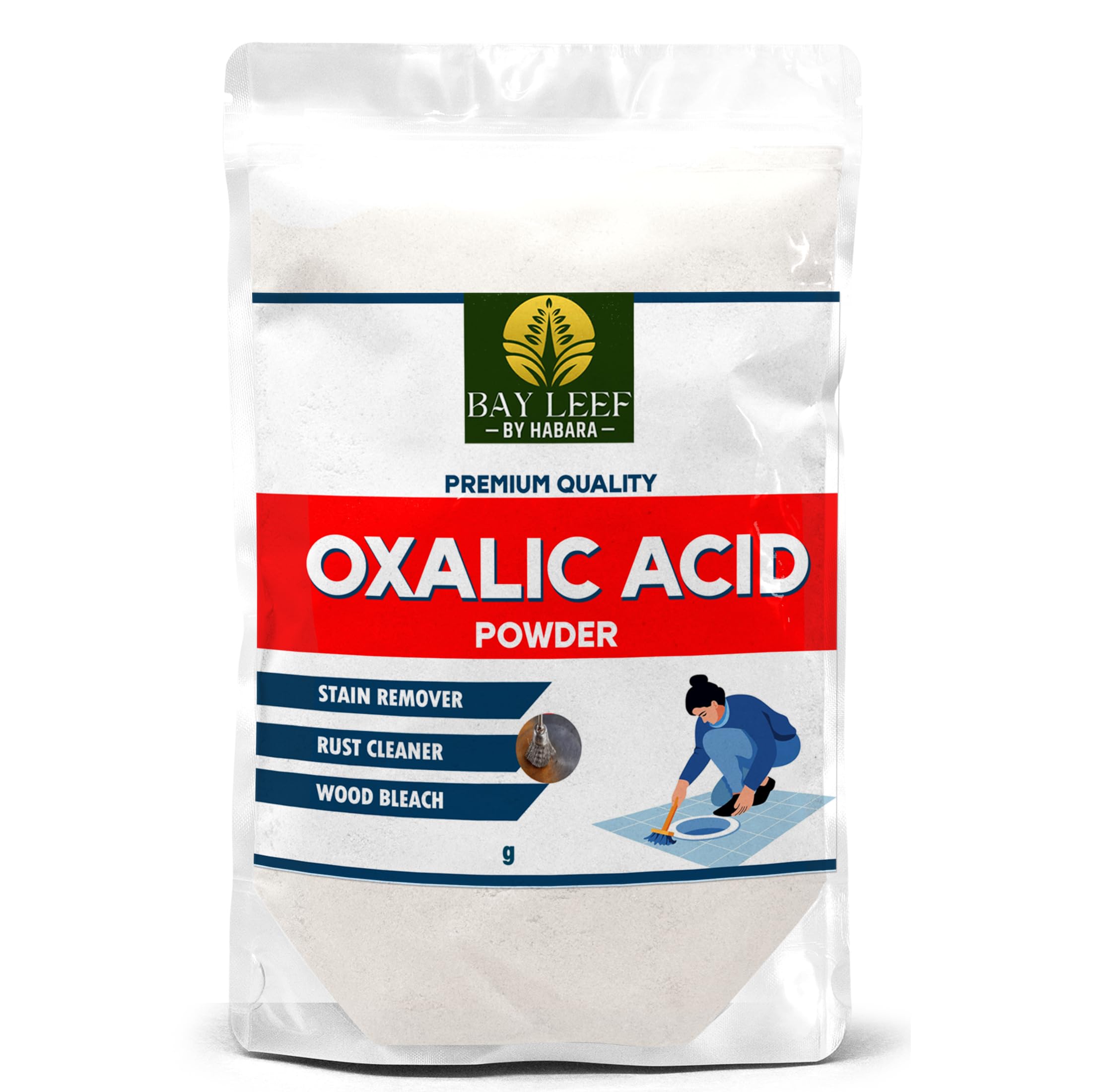 Bay leef Oxalic Acid Powder 1kg | All-Purpose Tiles, Granite, Stains, Rust & Floor Cleaner | Professional Strength Stain Remover, Rust Remover & Tile Cleaner (1 Kg)-image-26