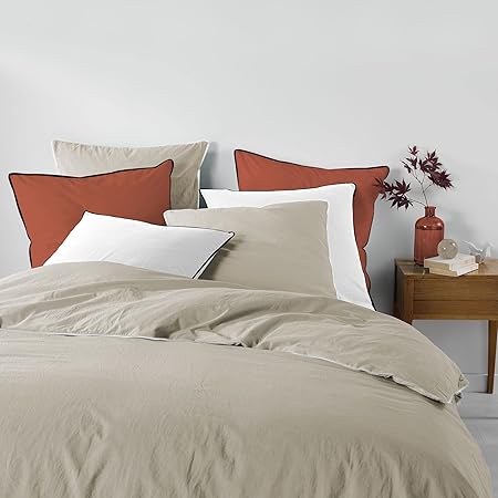 Douceur D'Intérieur Bettbezug 260x240 Cm - 100% Baumwolle Sandfarben