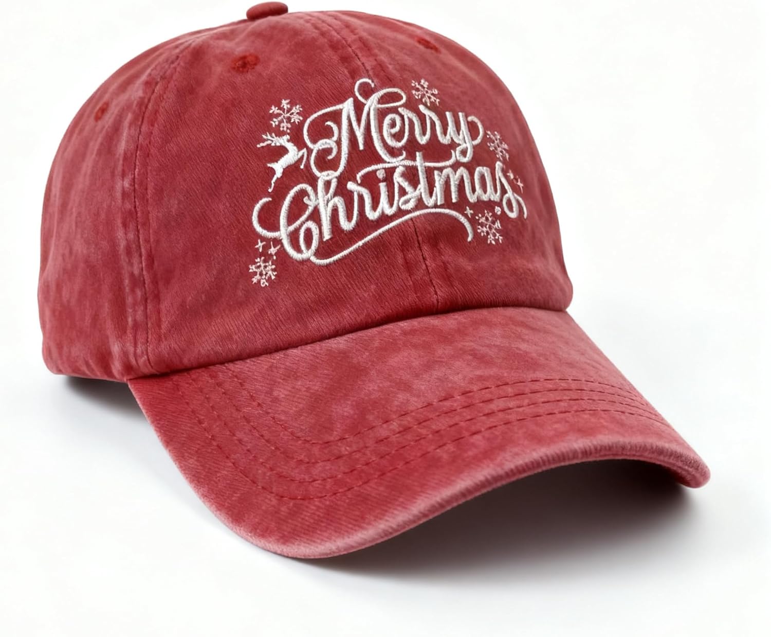 Merry Christmas Hats for Men Women - Embroidered Baseball Cap Adjustable Hat, Low Profile Dad Hats, Unisex Cotton Cap - Image 2
