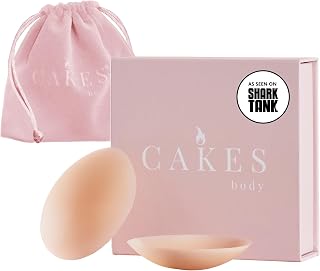 CAKES Body Grippy Non-Adhesive Silicone Nipple Covers for Women - Seamless, Reusable Circles with Travel Pouch