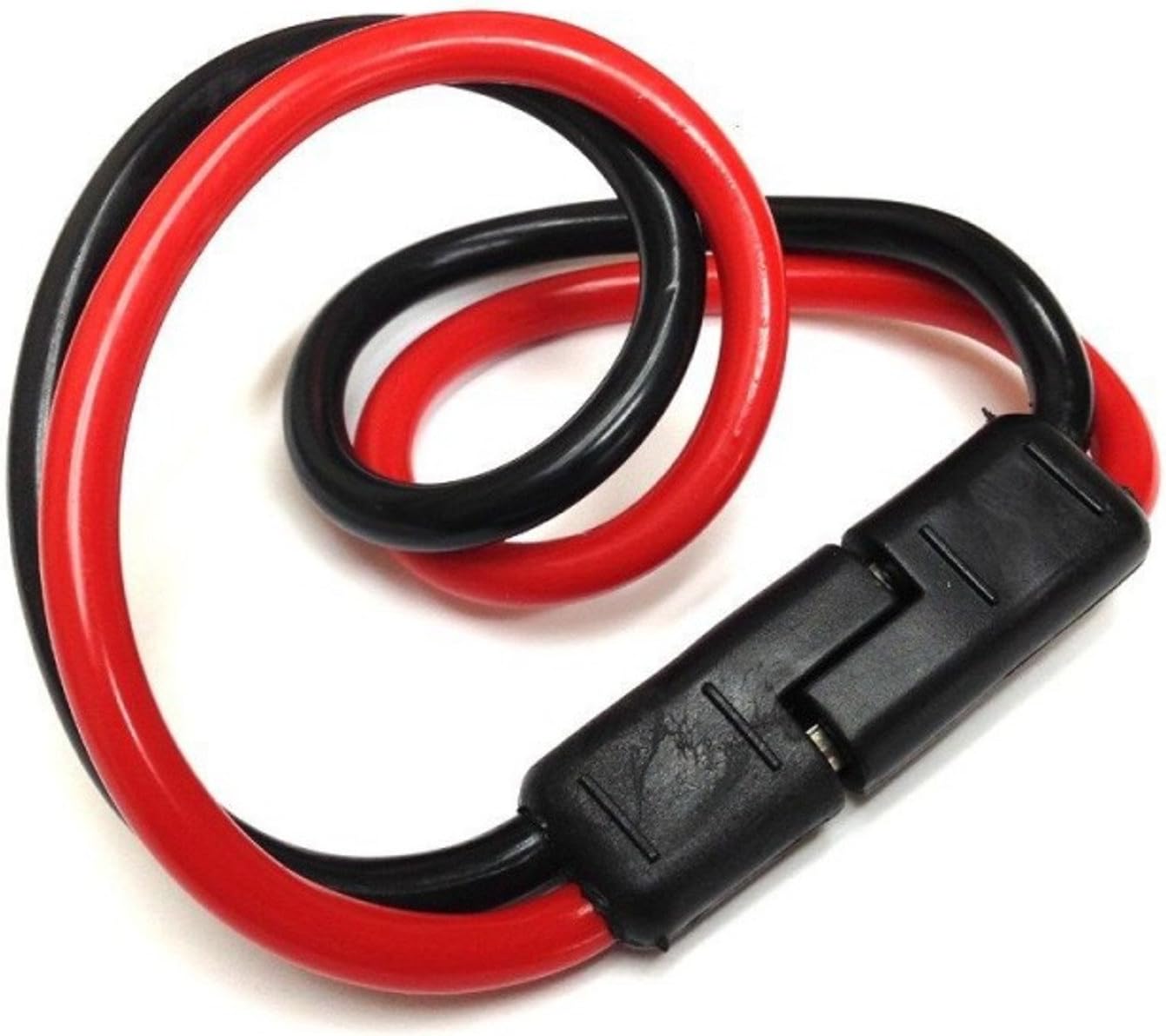 2 Pin Quick Disconnect Wire Harness SAE Connector Bullet Lead Cable - (10 Gauge / 12") (5-Pack)